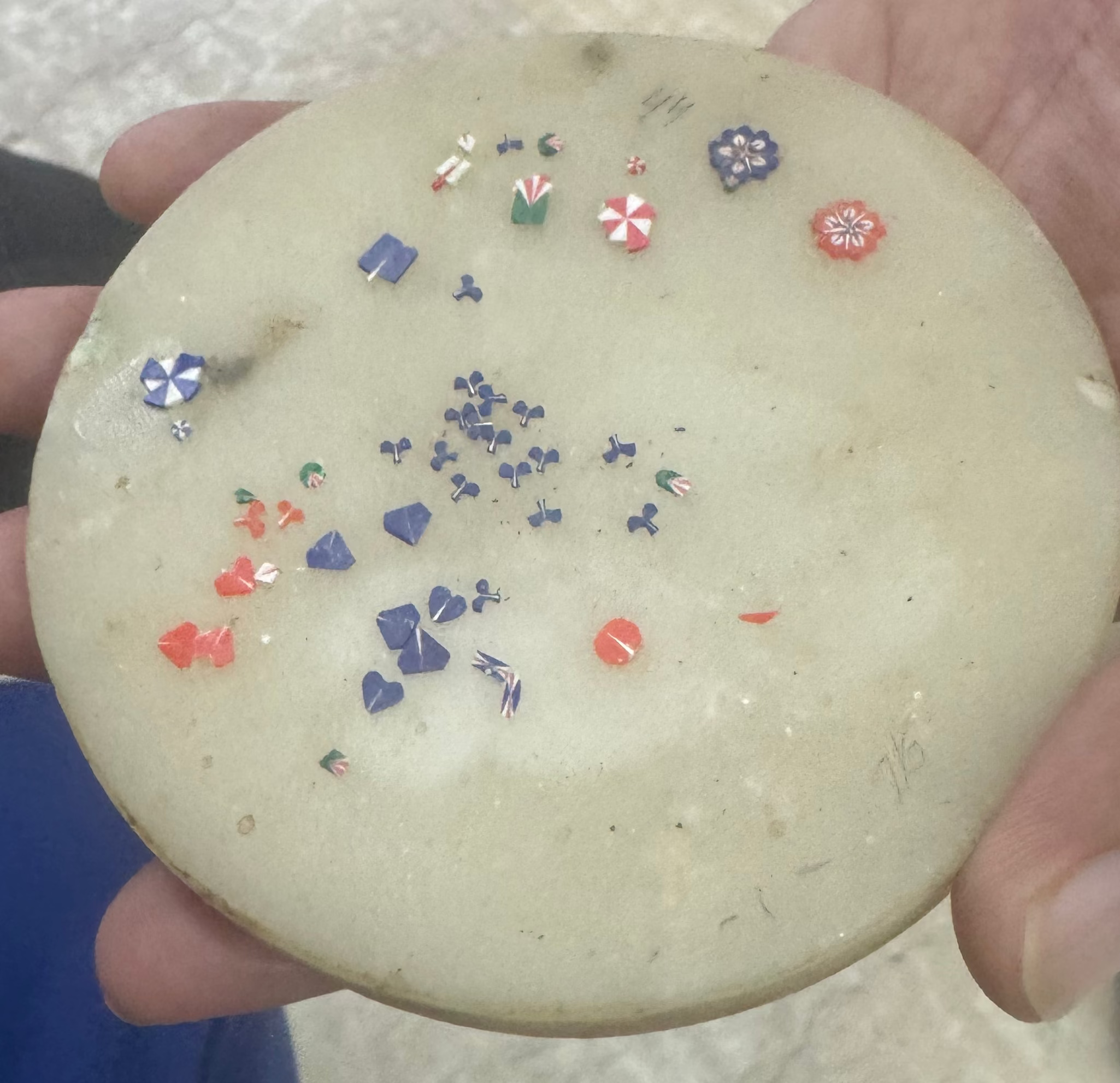 amazing transformation! Each pattern/flower has about 10-12 pieces of stones.