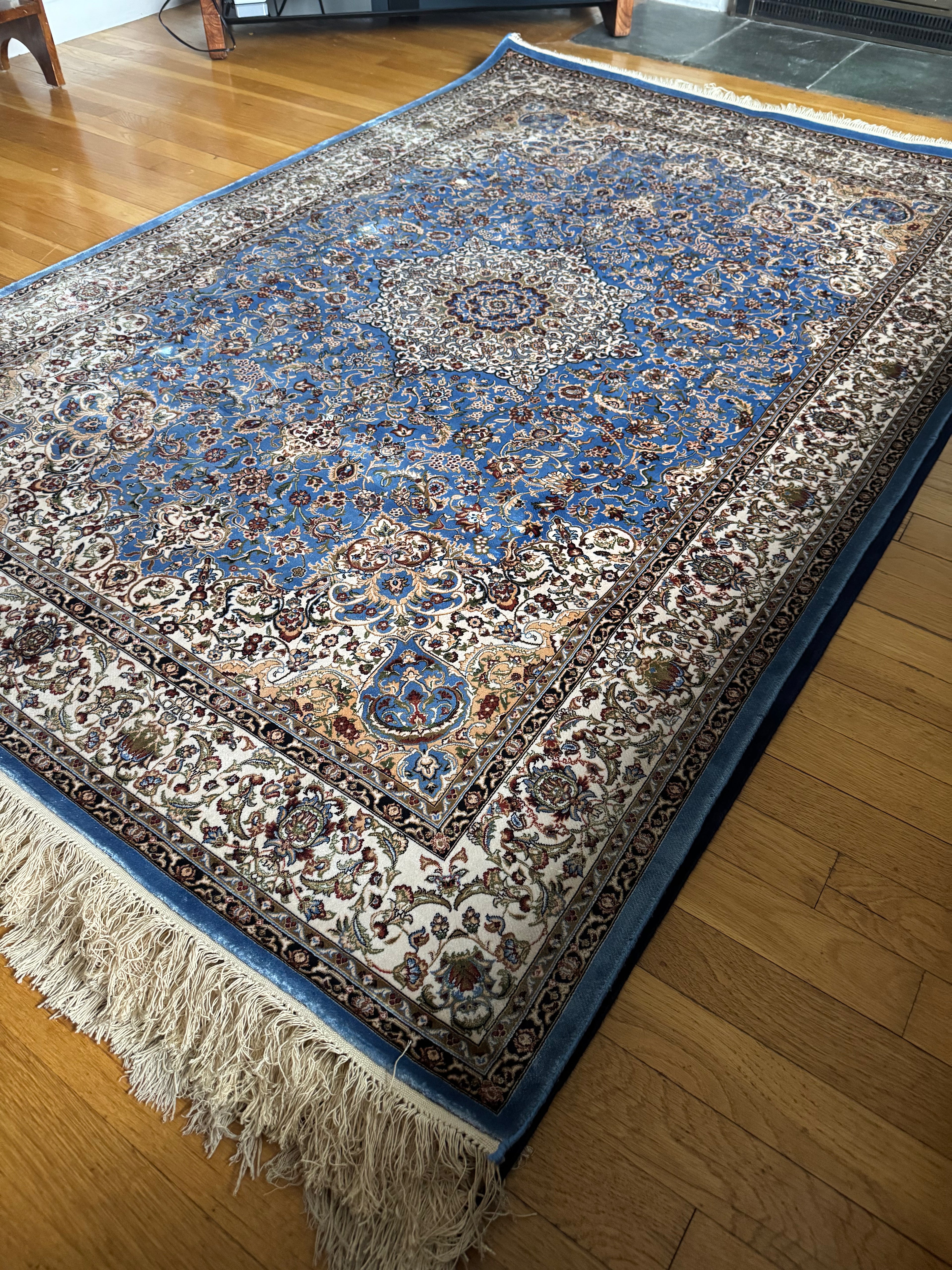 Cashmere Silk on silk, hand knotted rug
