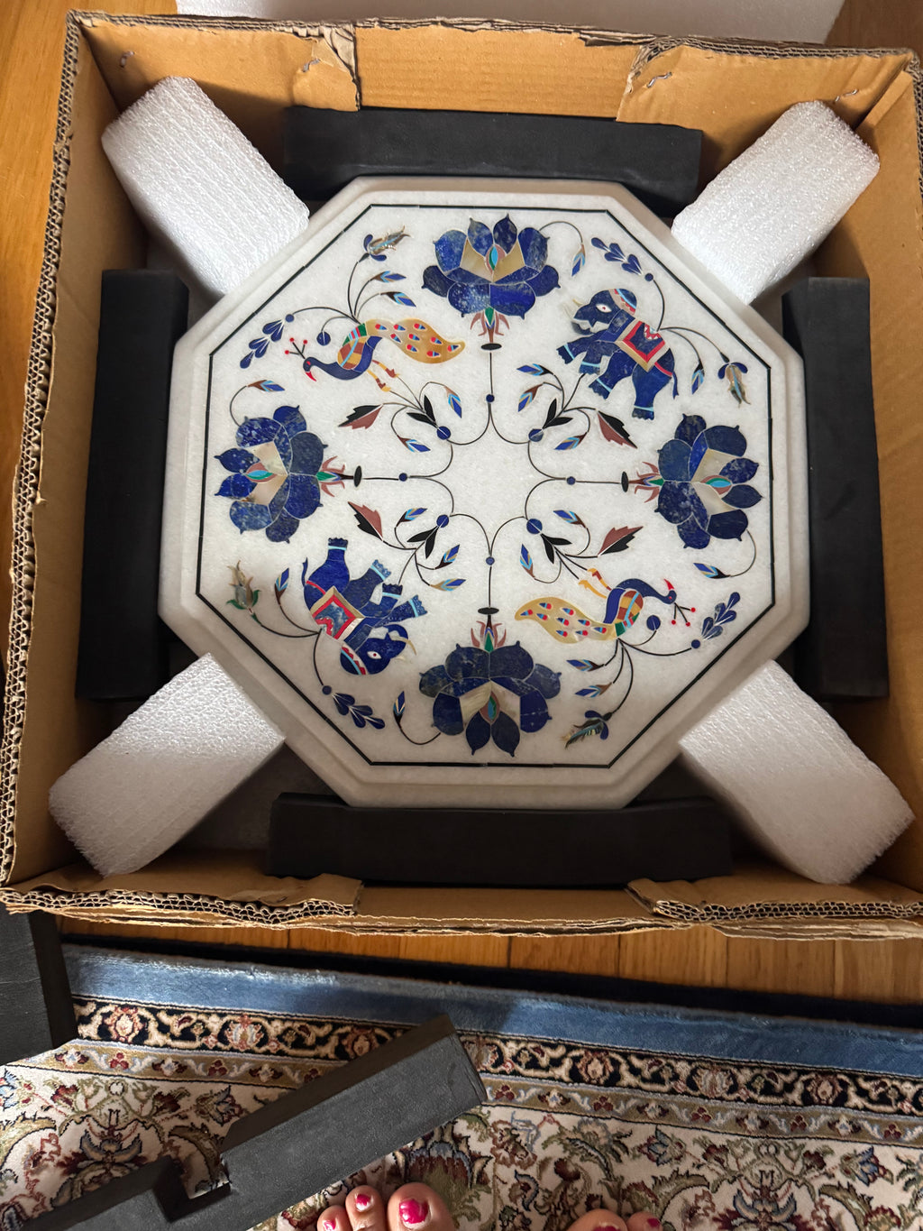 Marble Inlay side table/cutting board/decore