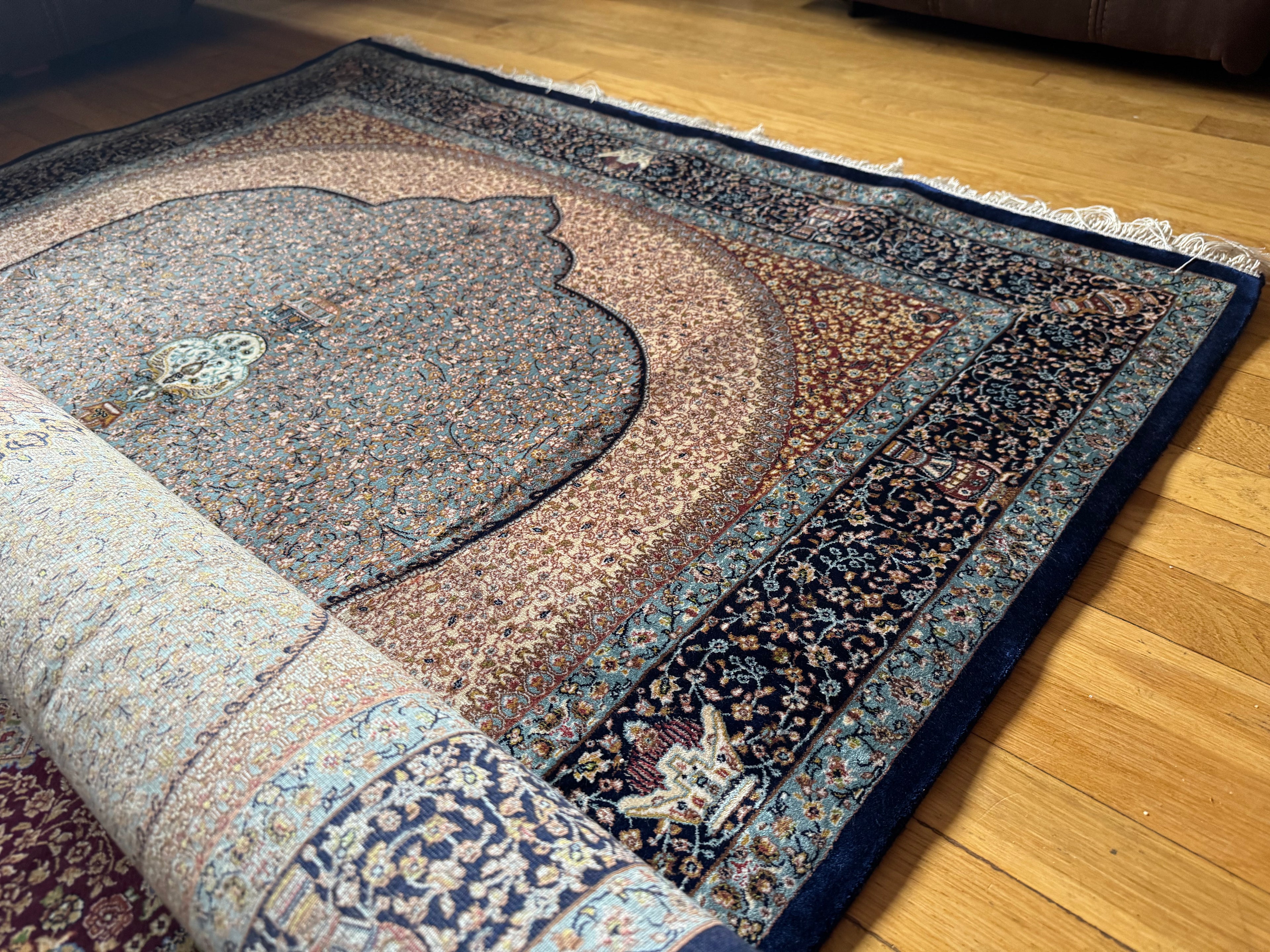 Decorative rug with intricate patterns 
