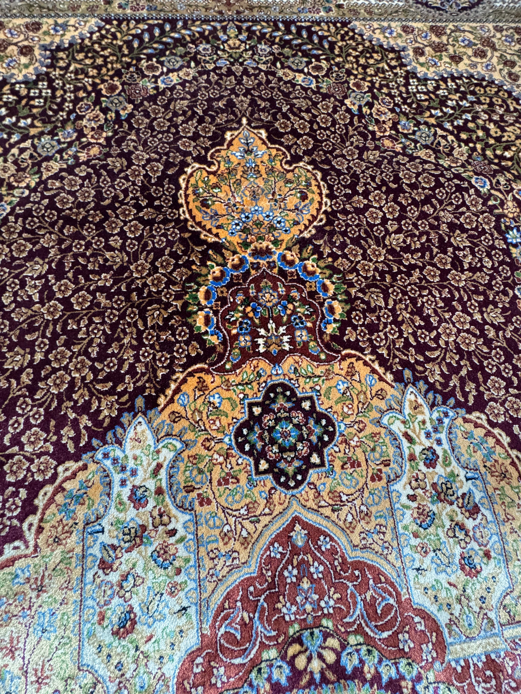 100% Cashmere Silk, Hand Knotted rug