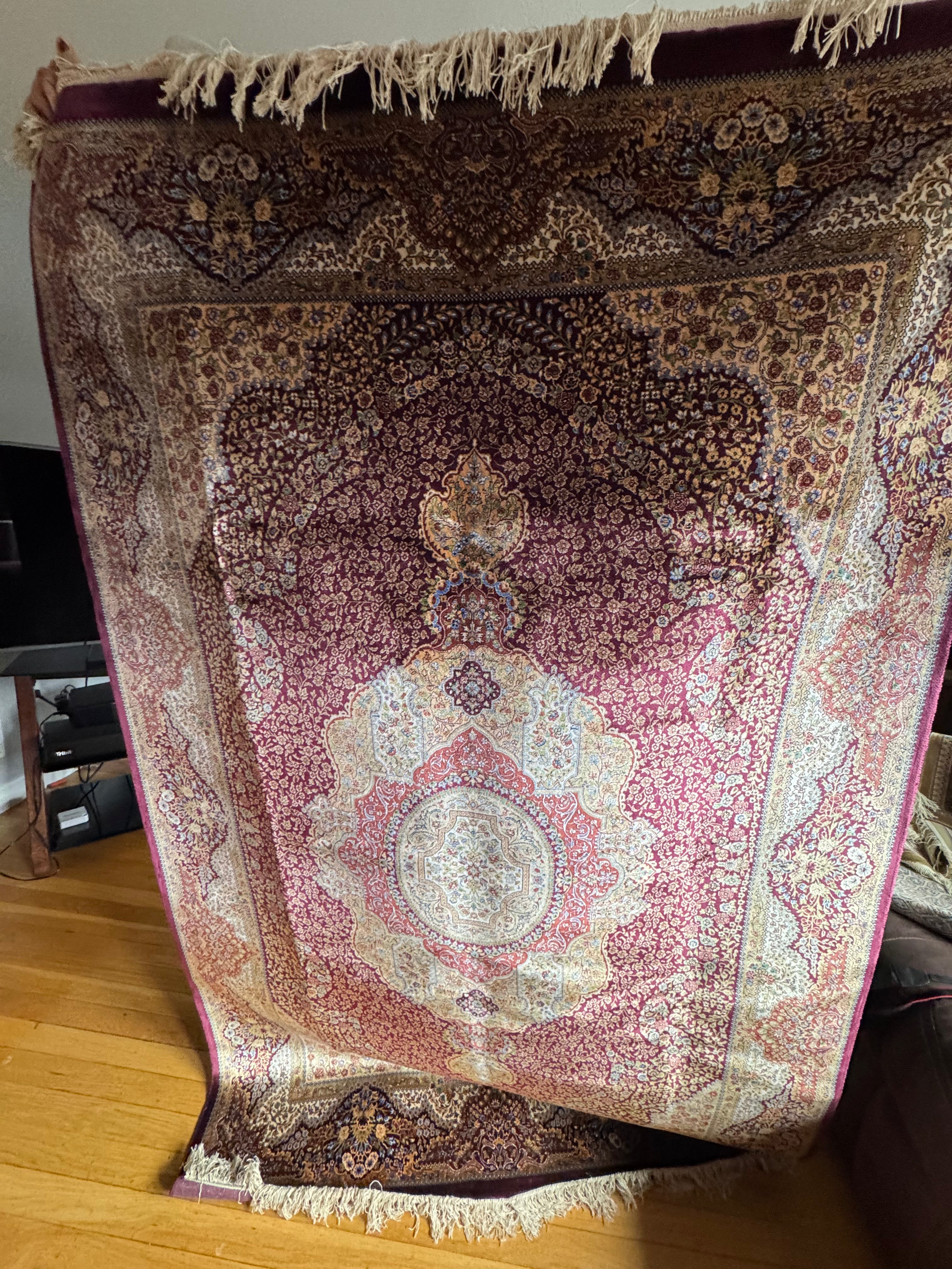 100% Cashmere Silk, Hand Knotted rug