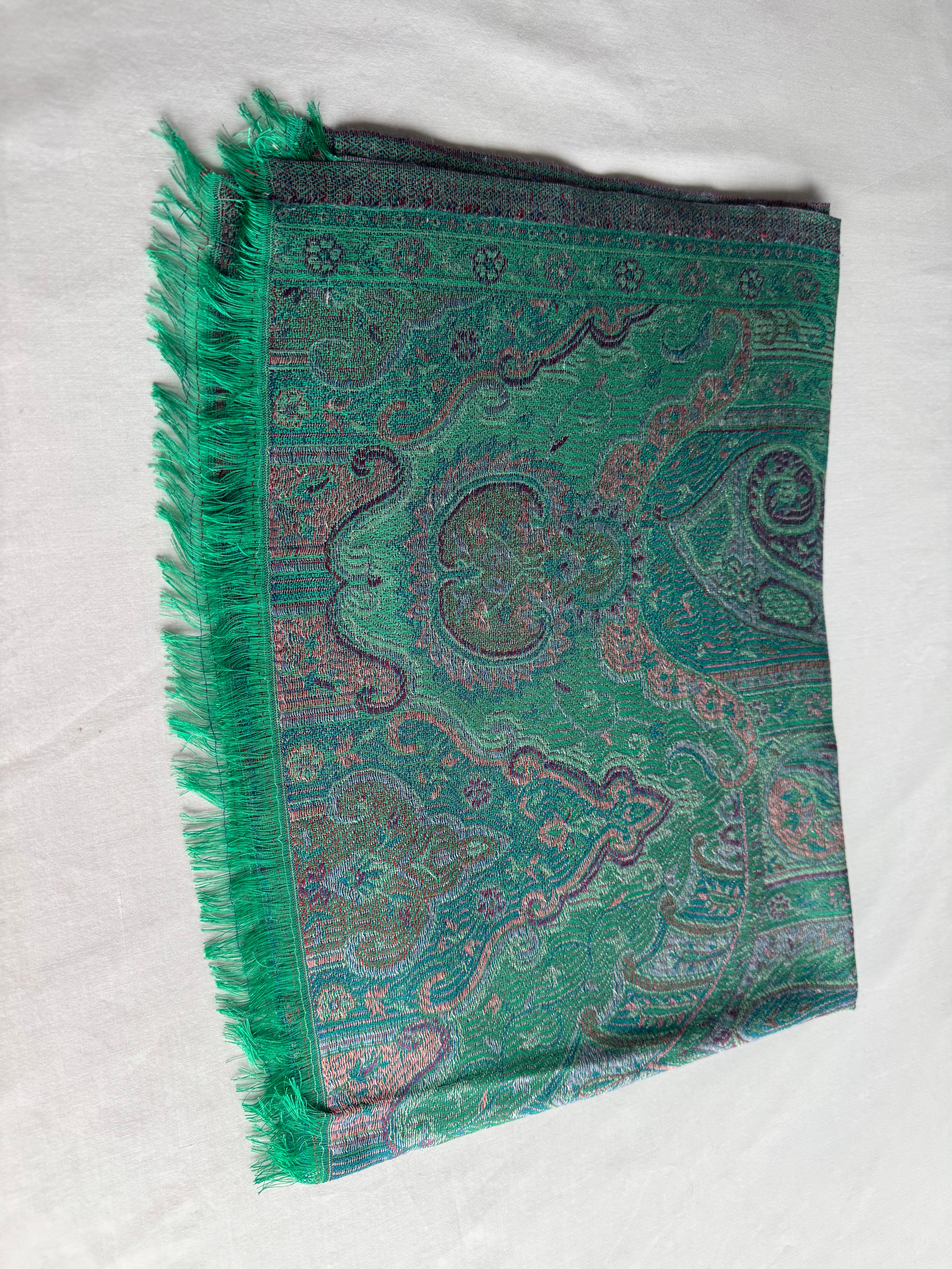 Handmade Silk/wool scarf-Light weight, soft, breathable, beautiful colors, two tone/reversible scarf.