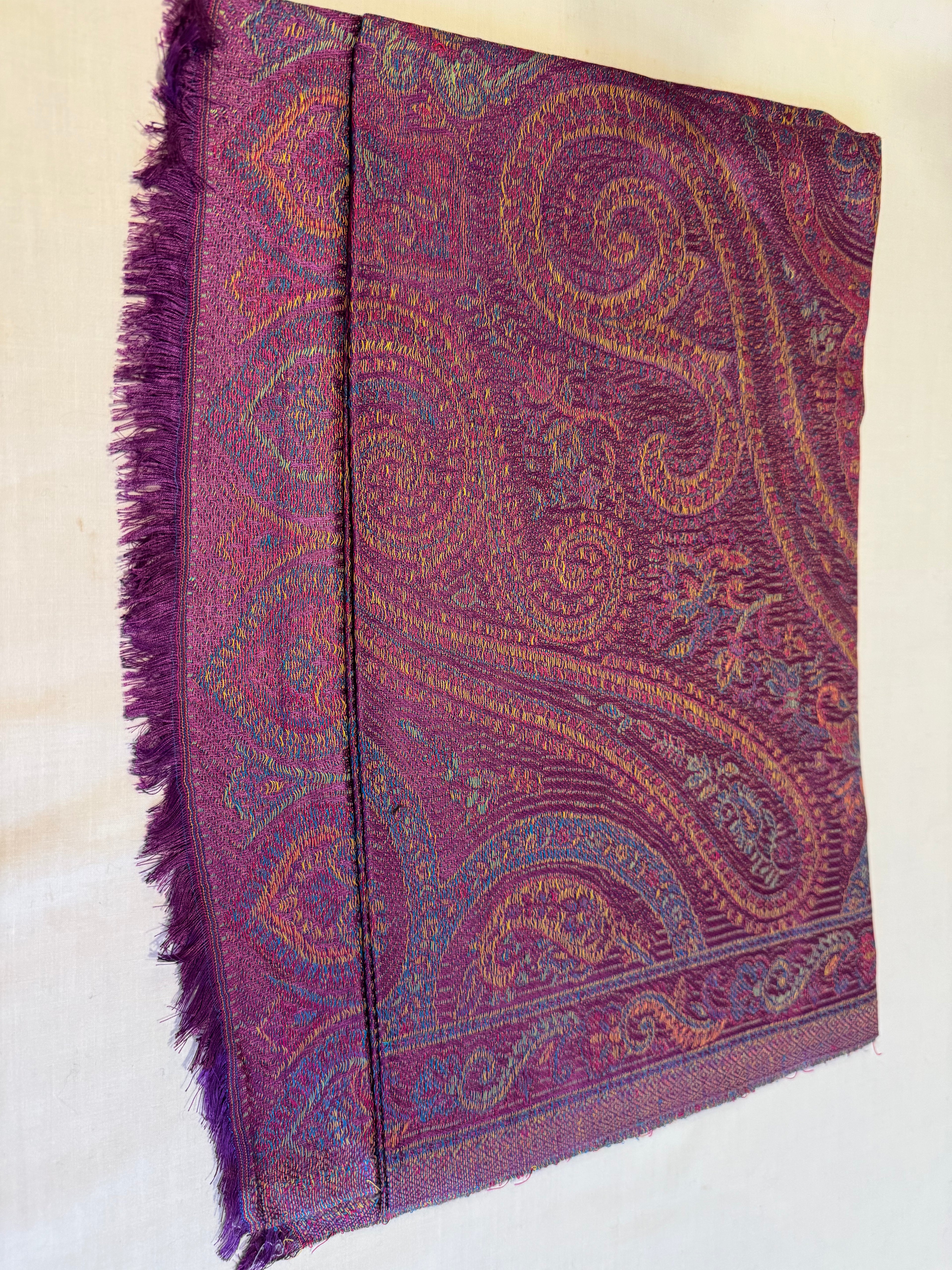 Handmade Silk/wool scarf-Light weight, soft, breathable, beautiful colors, two tone/reversible scarf.