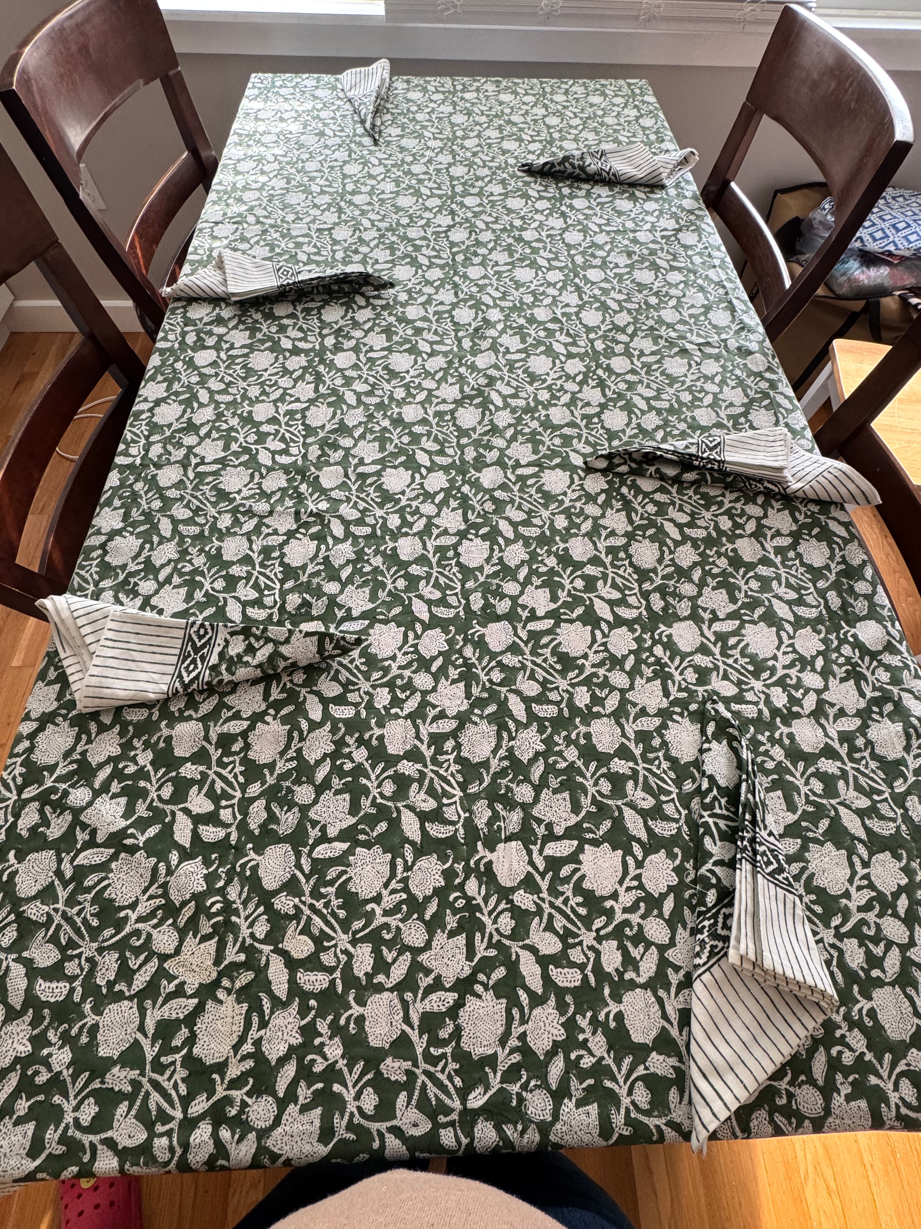 Tablecloth--Hand block printed