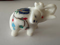 Handmade Marble Inlay Elephant with semi-precious stones