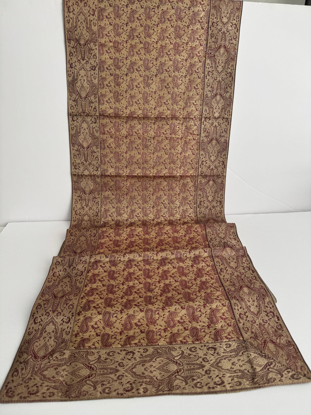 A unique- gold thread/Brocade on silk tapestry