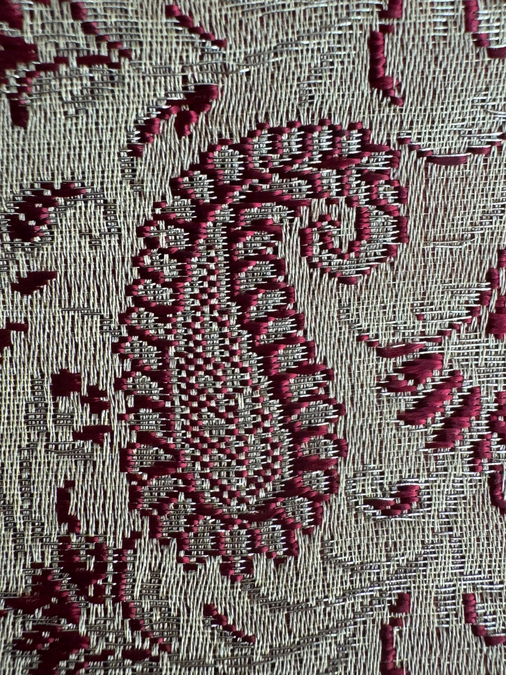 A unique- gold thread/Brocade on silk tapestry