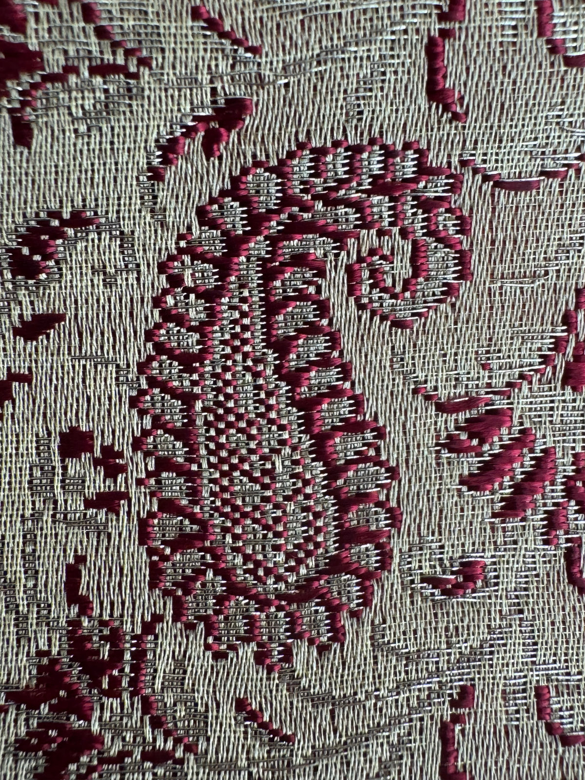 A unique- gold thread/Brocade on silk tapestry