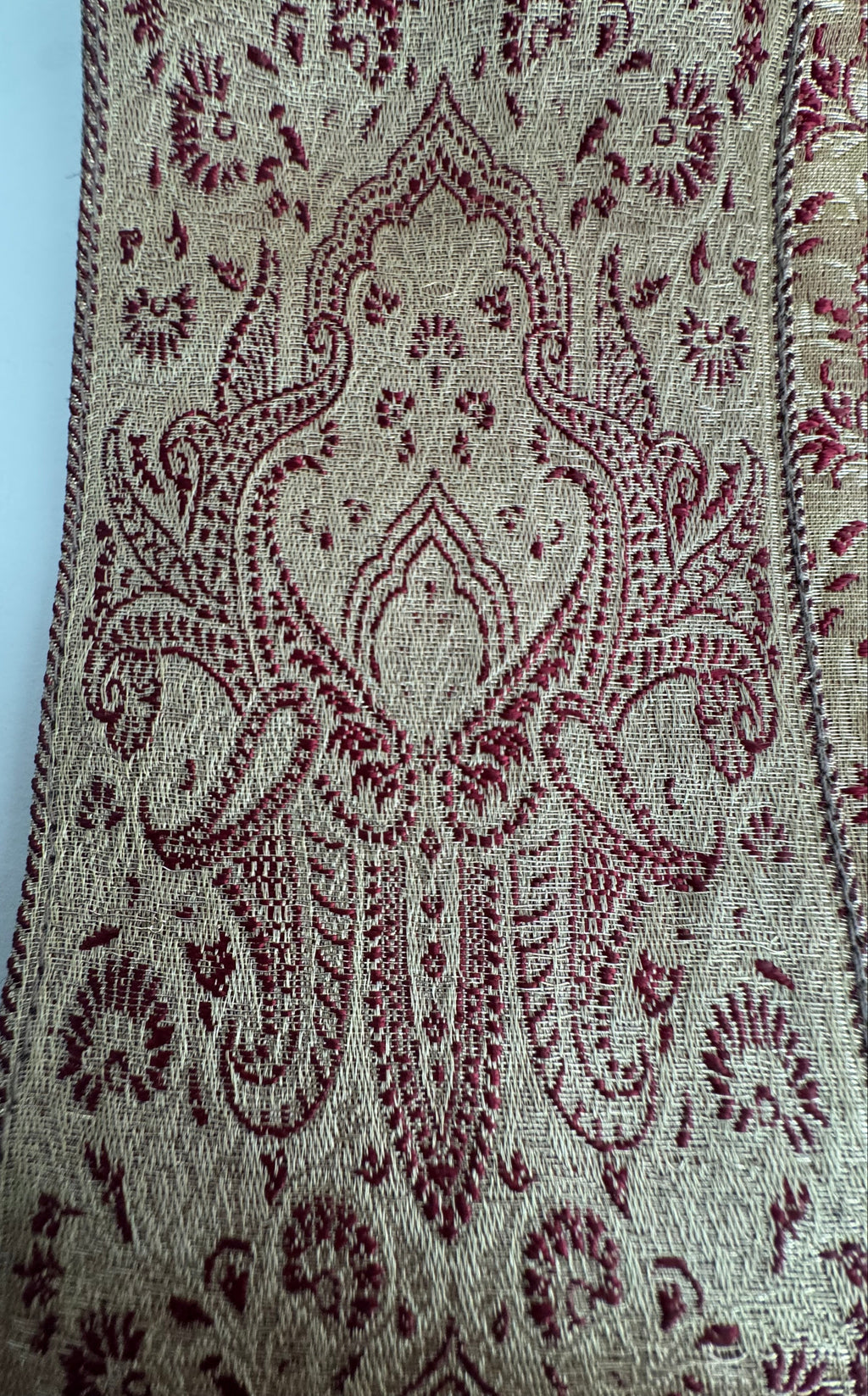 A unique- gold thread/Brocade on silk tapestry