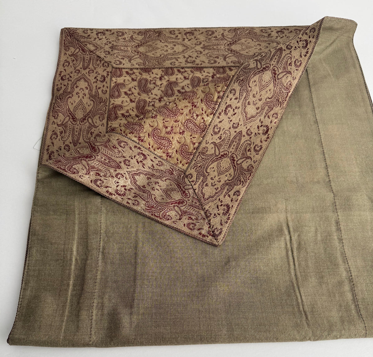 A unique- gold thread/Brocade on silk tapestry