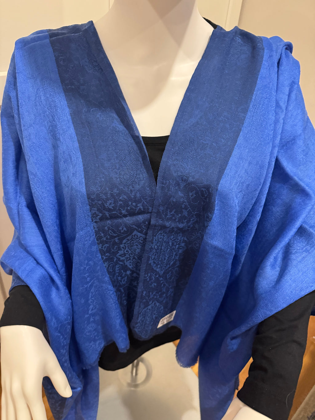 Cashmere/silk Scarf decorative border-4 colors