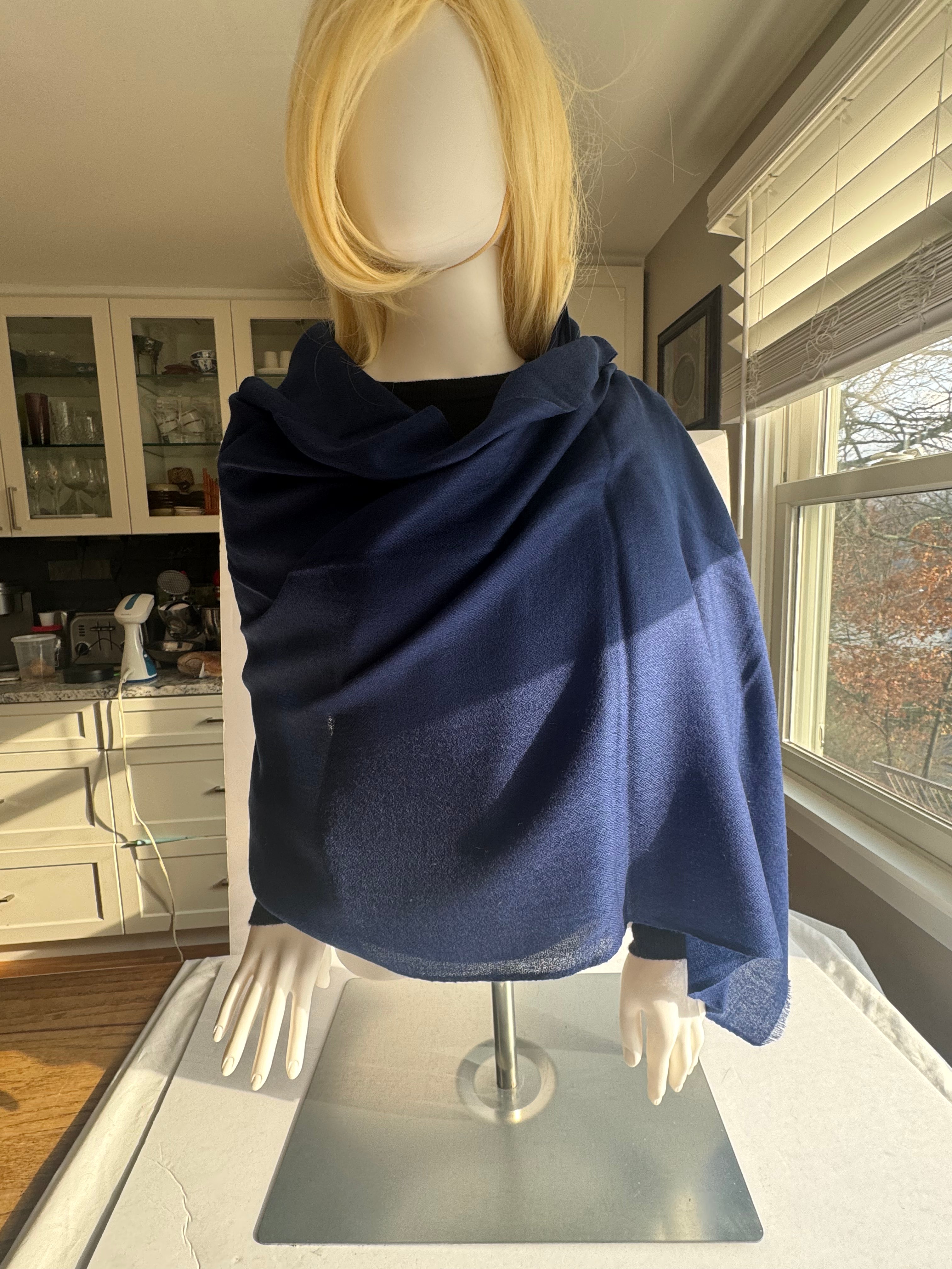 Cashmere with silk Scarf -Plane-unisex-5 colors