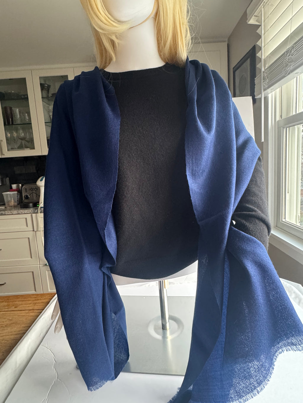 Cashmere with silk Scarf -Plane-unisex-5 colors