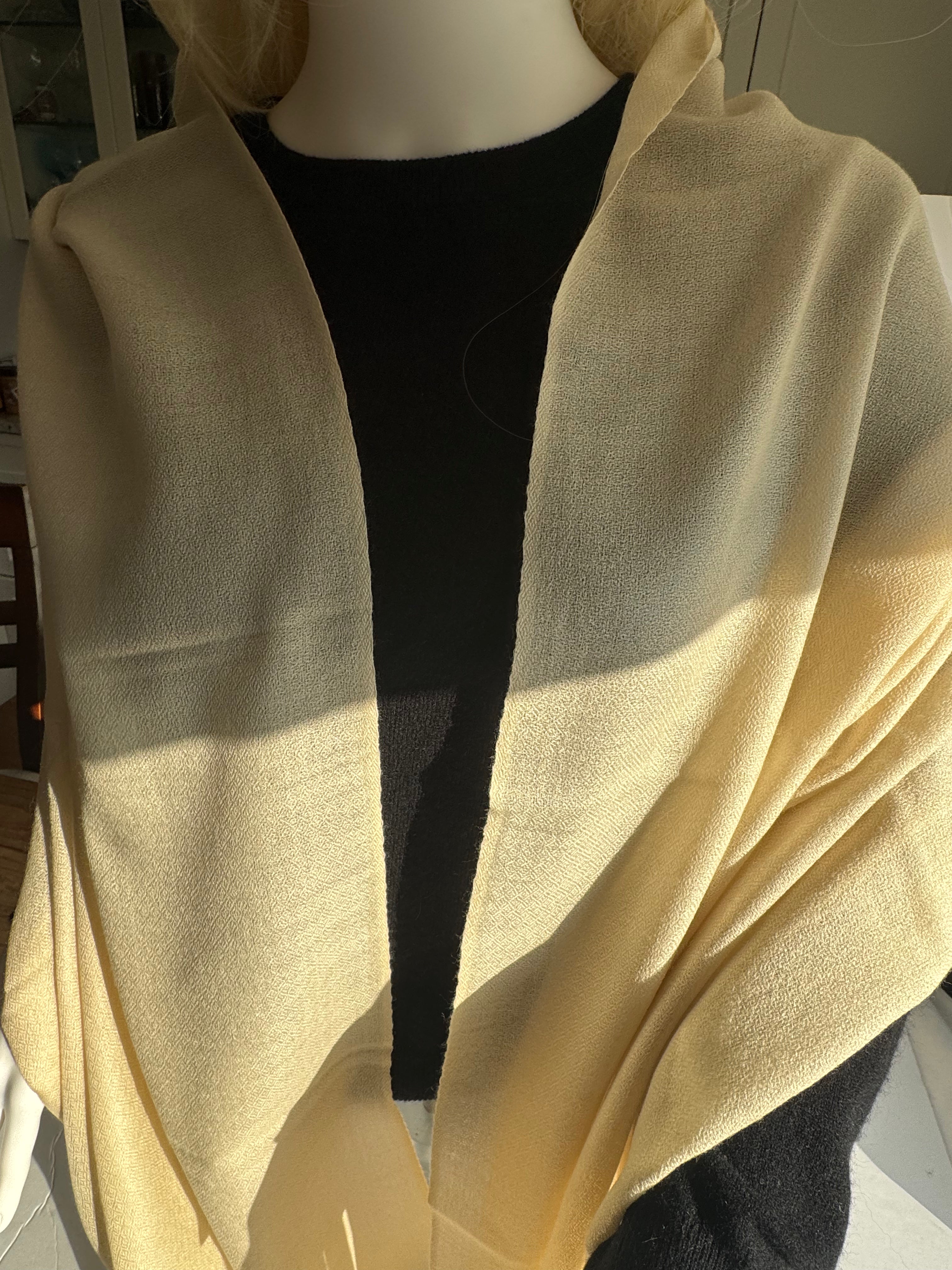Cashmere with silk Scarf -Plane-unisex-5 colors