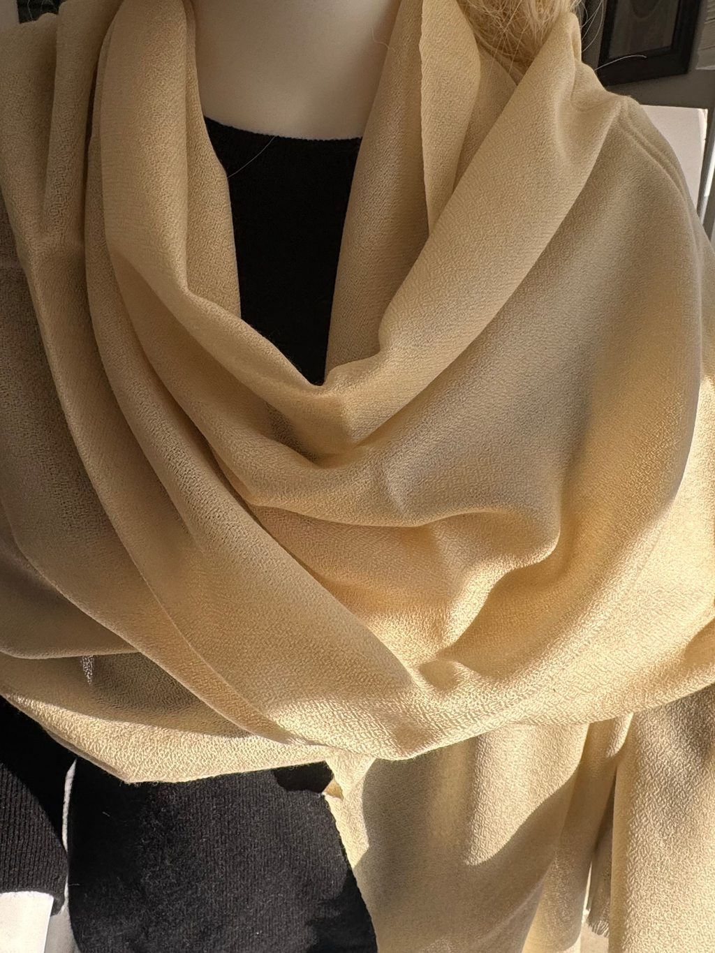 Cashmere with silk Scarf -Plane-unisex-5 colors