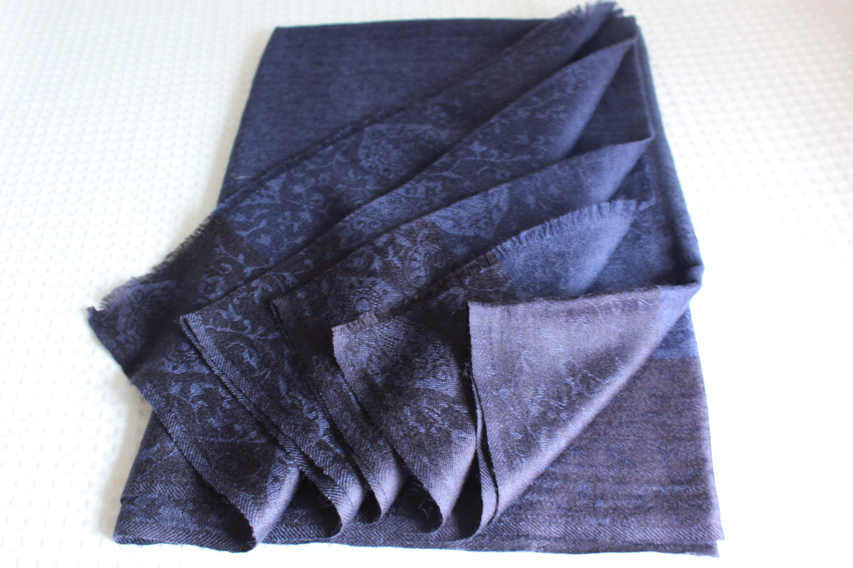 Cashmere/silk Scarf decorative border-4 colors