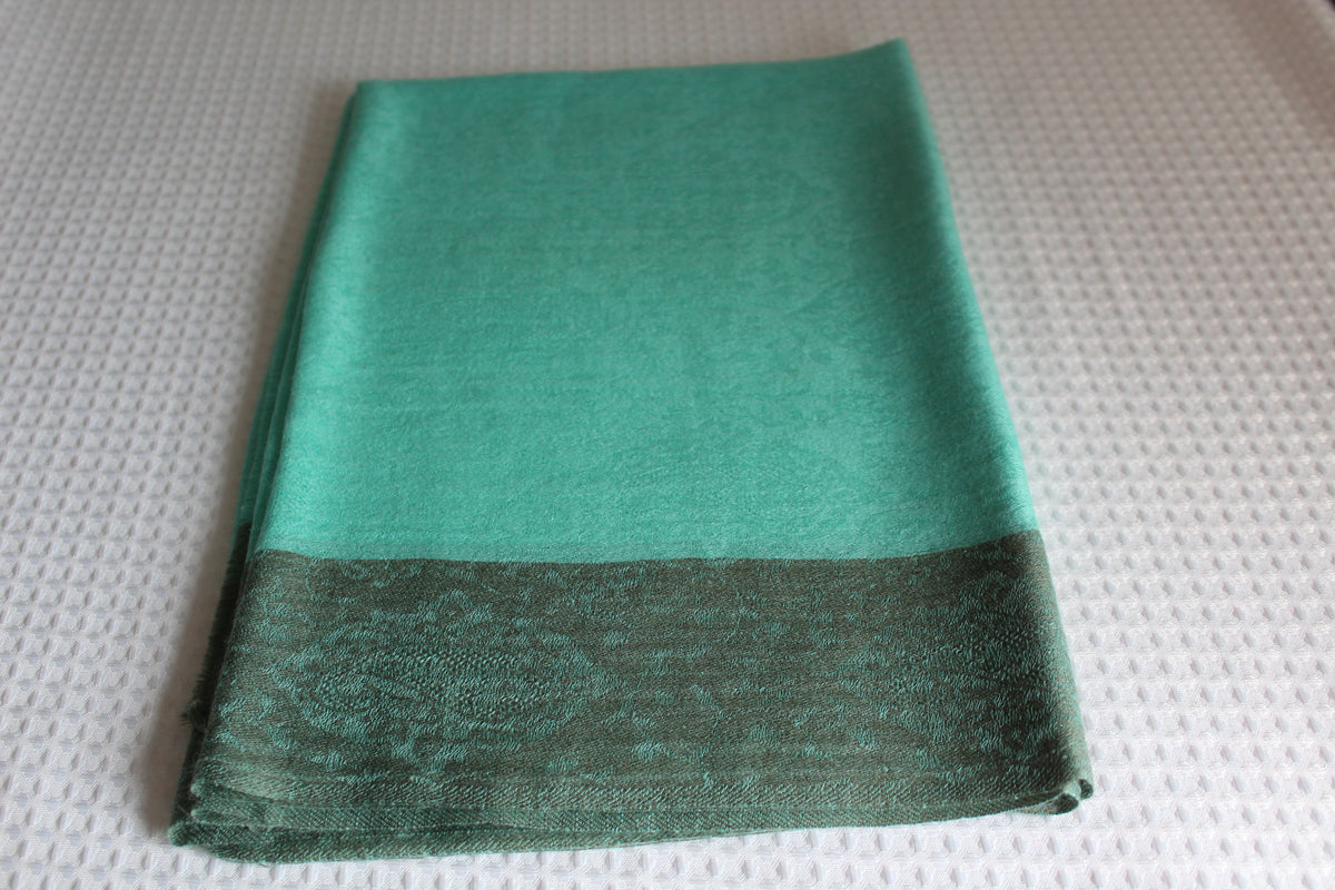 Cashmere/silk Scarf decorative border-4 colors