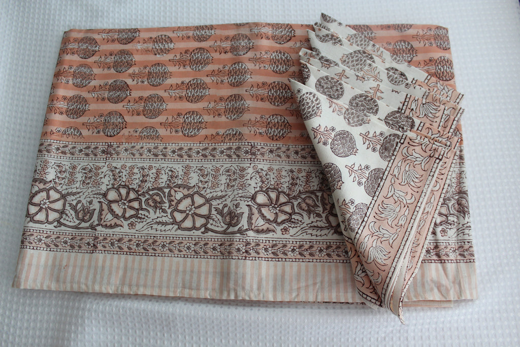 Tablecloth--Hand block printed