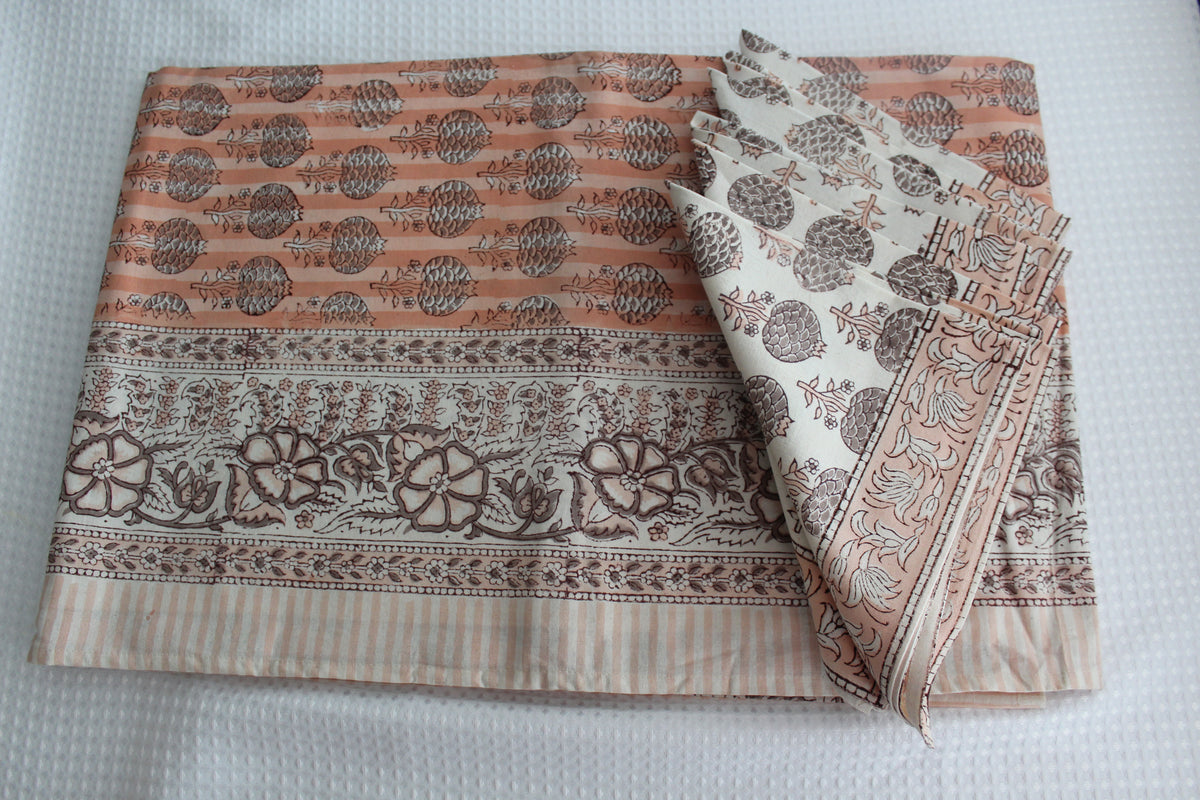 Tablecloth--Hand block printed