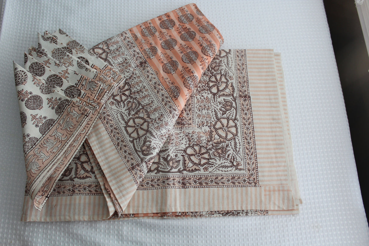 Tablecloth--Hand block printed