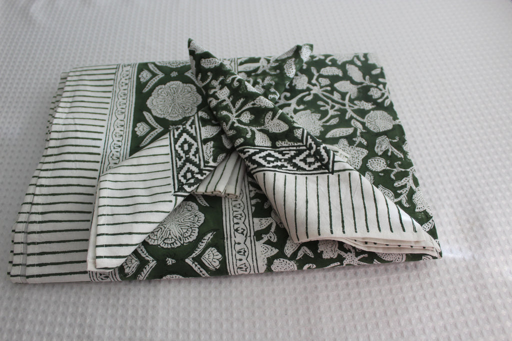 Tablecloth--Hand block printed