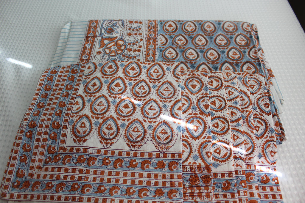 Tablecloth--Hand block printed. Handmade by masters in the trade.