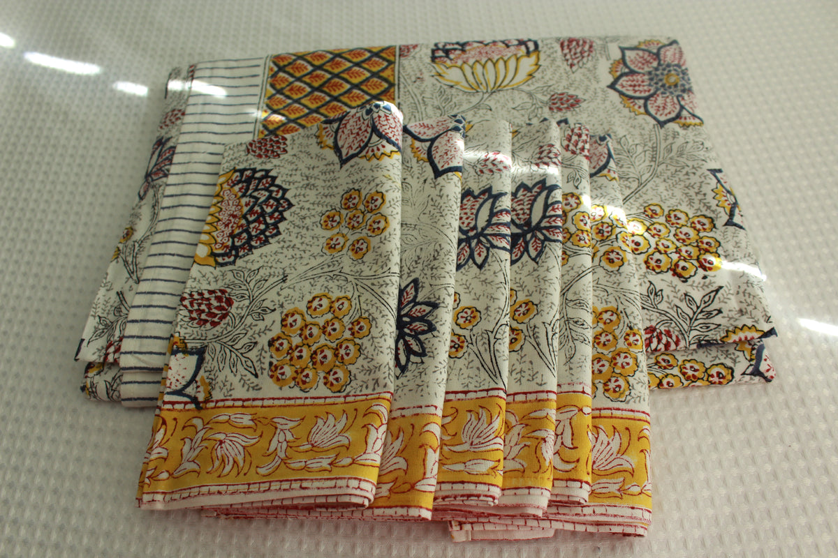 Tablecloth--Hand block printed. Handmade by masters in the trade.