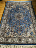 Cashmere Silk on silk, hand knotted rug
