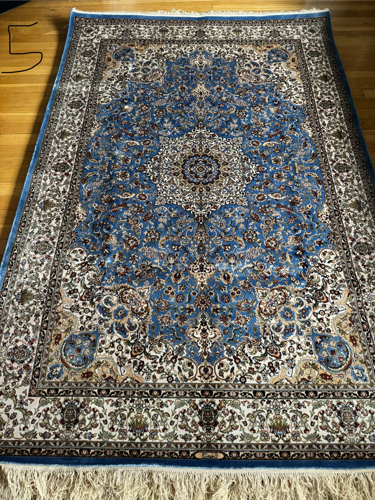 Cashmere Silk on silk, hand knotted rug
