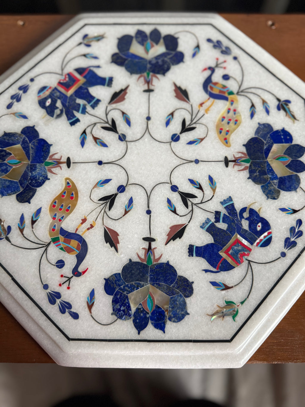 Marble Inlay side table/cutting board/decore