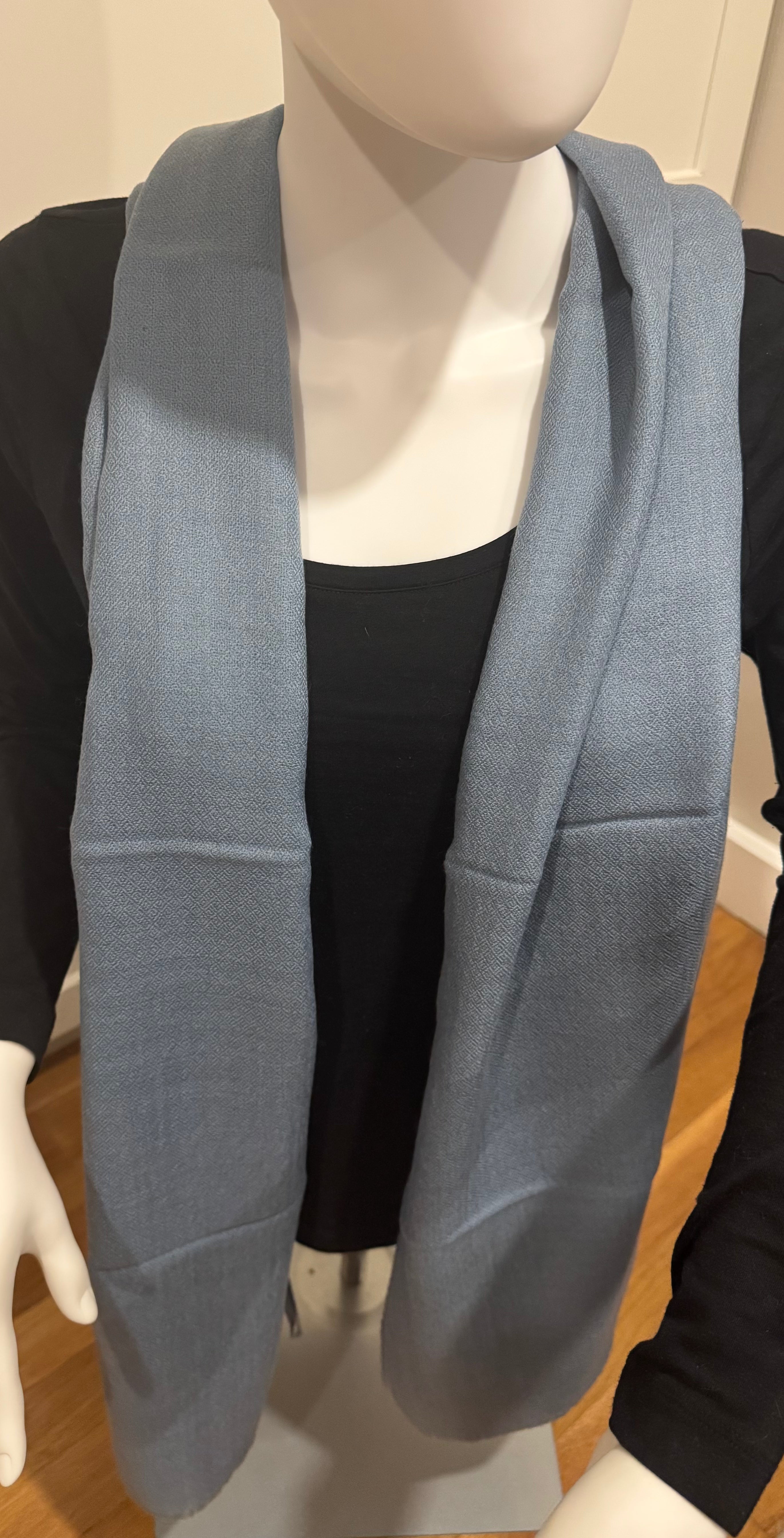 Cashmere with silk Scarf -Plane-unisex-5 colors